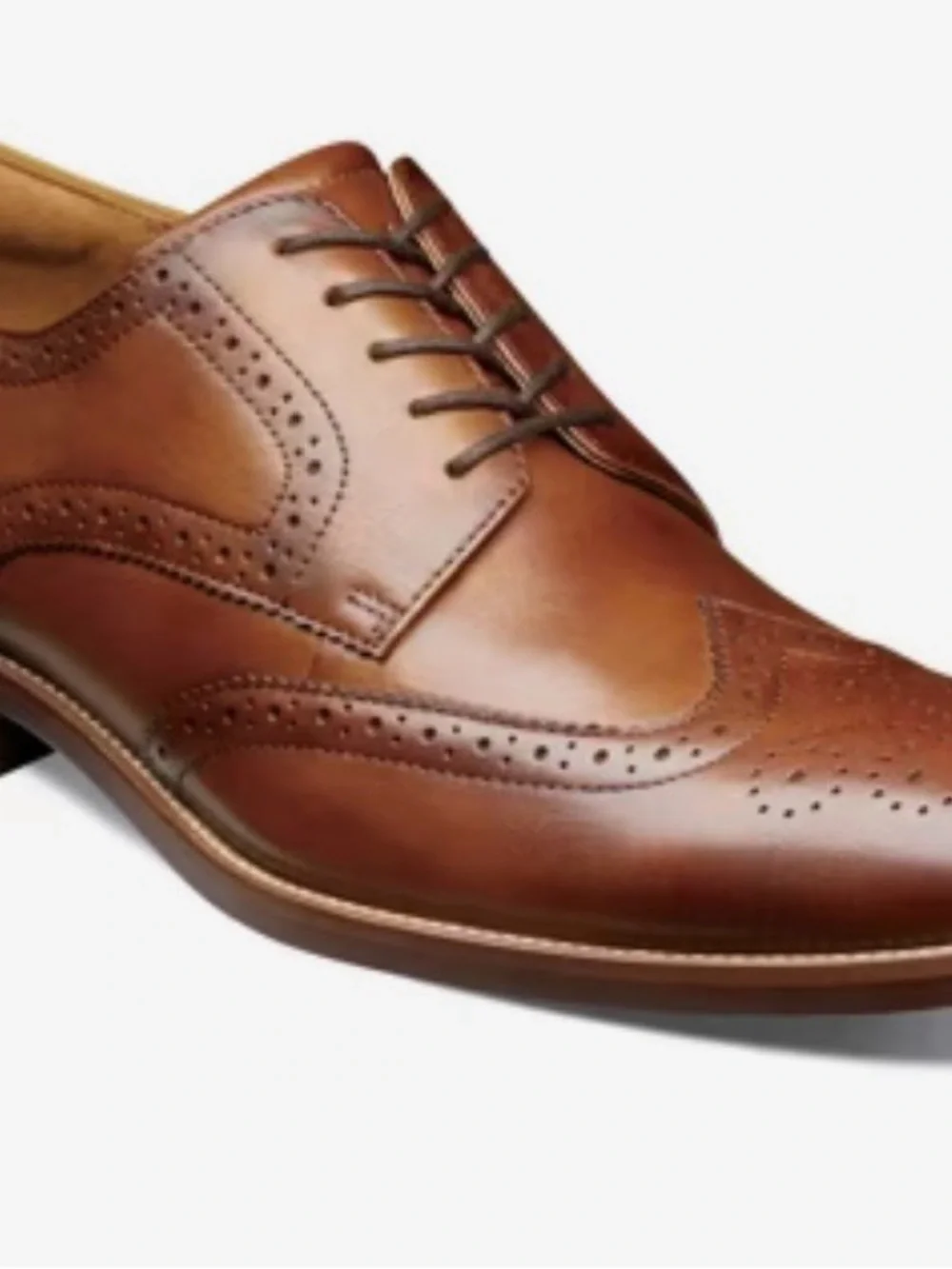 Florsheim Brown Leather Wingtip Derby